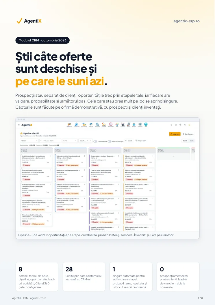 Coperta flyerului „CRM”