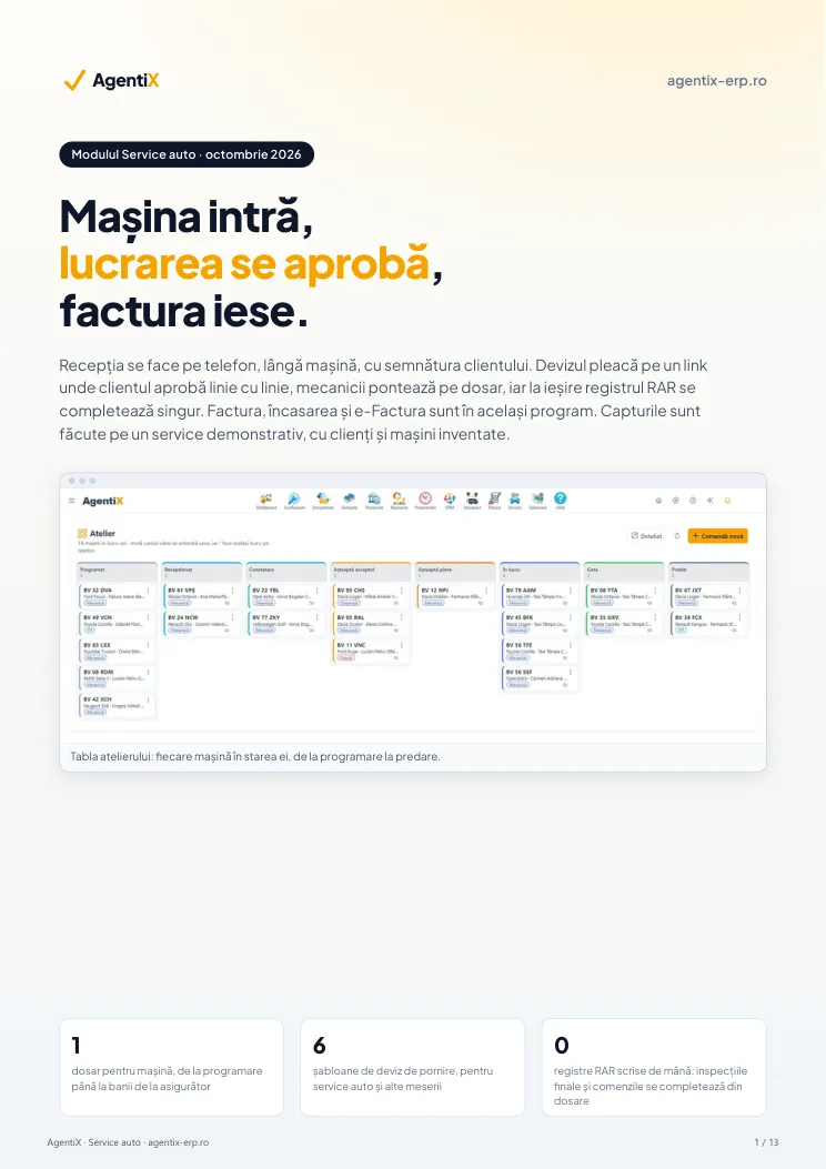 Coperta flyerului „Service auto”
